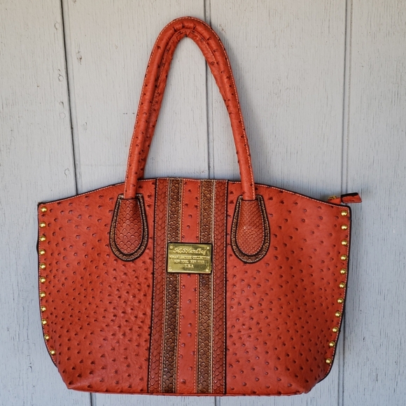 Orange Purse. SJS Handbag Woman Leather - Picture 16 of 16